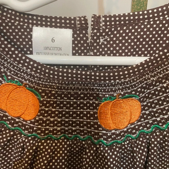 NWT Smocked Pumpkin Dress - Picture 9 of 9